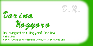 dorina mogyoro business card