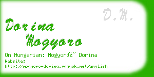 dorina mogyoro business card